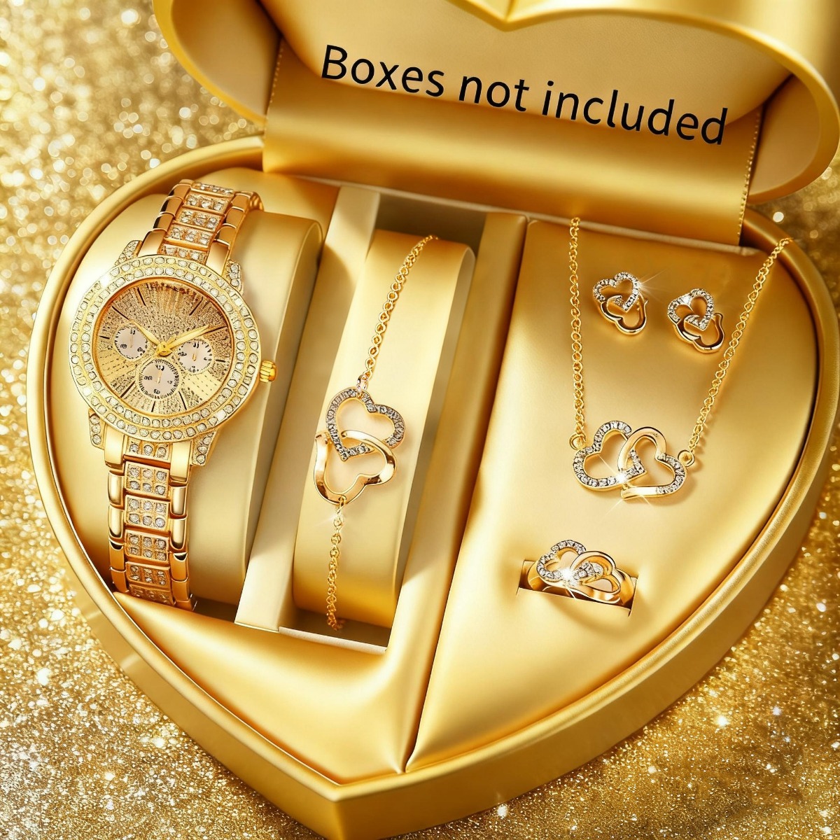 Jewelry Box Watches Bracelets - 6PCS 럭셔리 라인스톤 여성 시계 주얼리