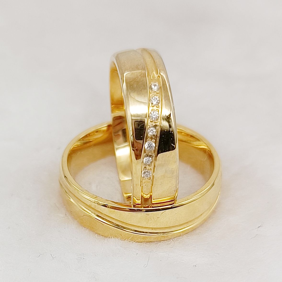 Titanium Steel Ring - 서양식 빛나는 연인 커플용 결혼 반지,