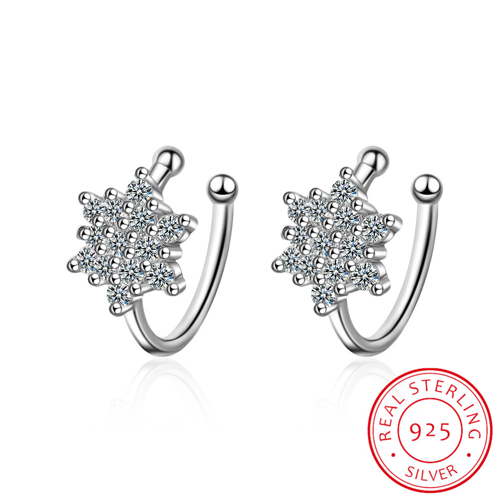 Ear Cuff No Piercing - 진짜 925 실버 새로운 디자인 아름다운
