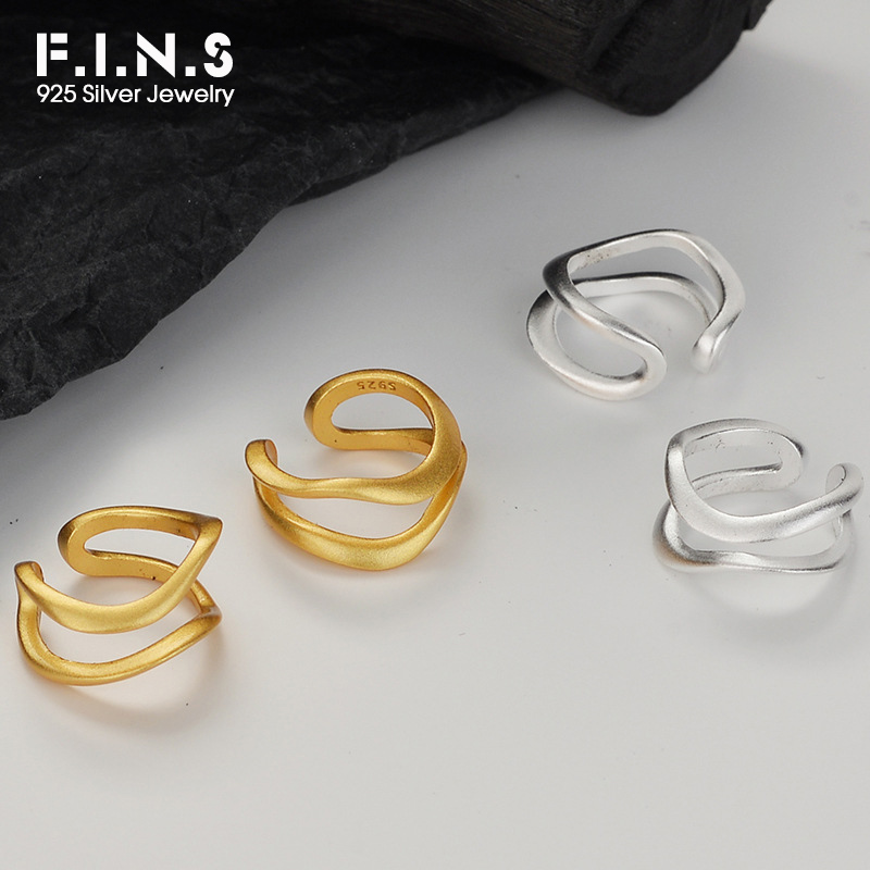 Ear Cuff No Piercing - F.I.N.S 1PC 오리지널 불규칙한 S925 스털링