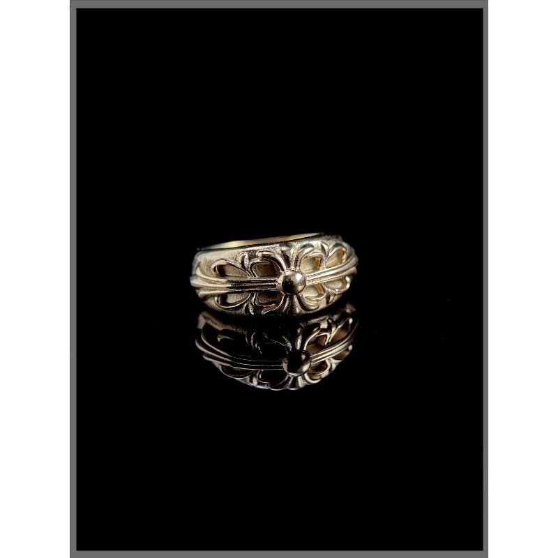 Titanium Steel Ring - 골드 아이리스 링 고딕 쥬얼리 티타늄
