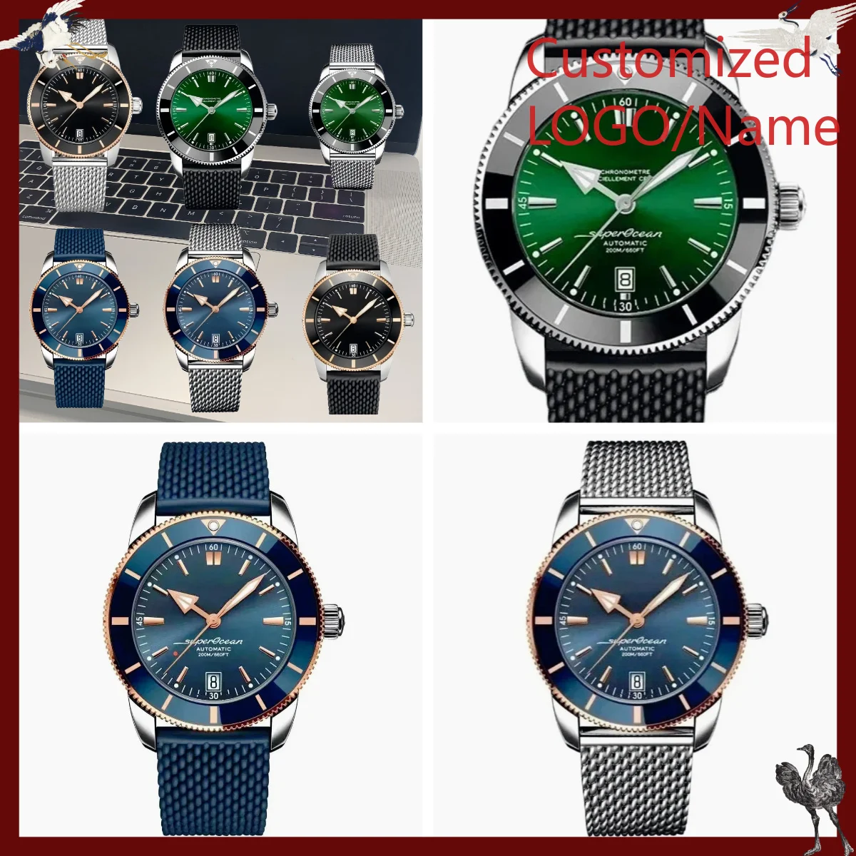 Watch Strap Replacement - A1212 스토어 맞춤형 시계 46mm 남성용