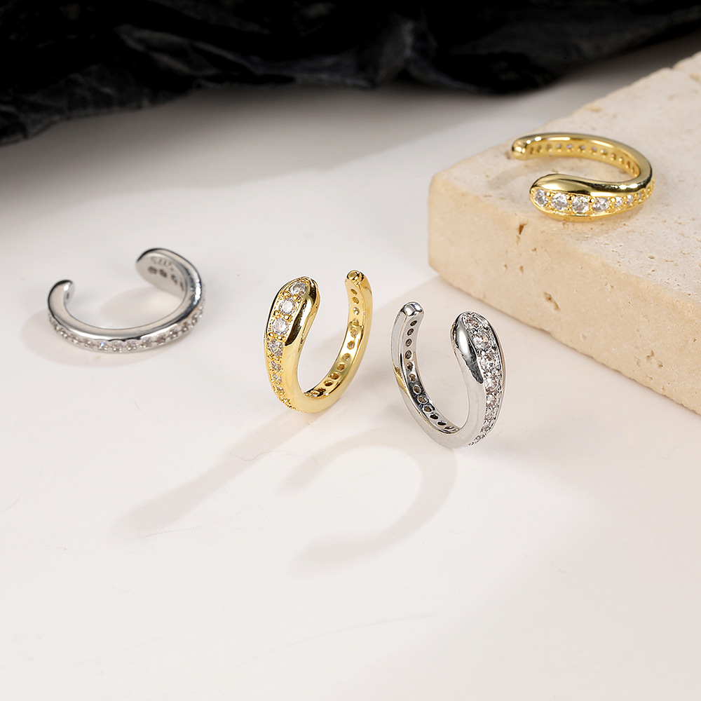 Ear Cuff No Piercing - 진짜 925 스털링 실버 사랑스러운 빛나는