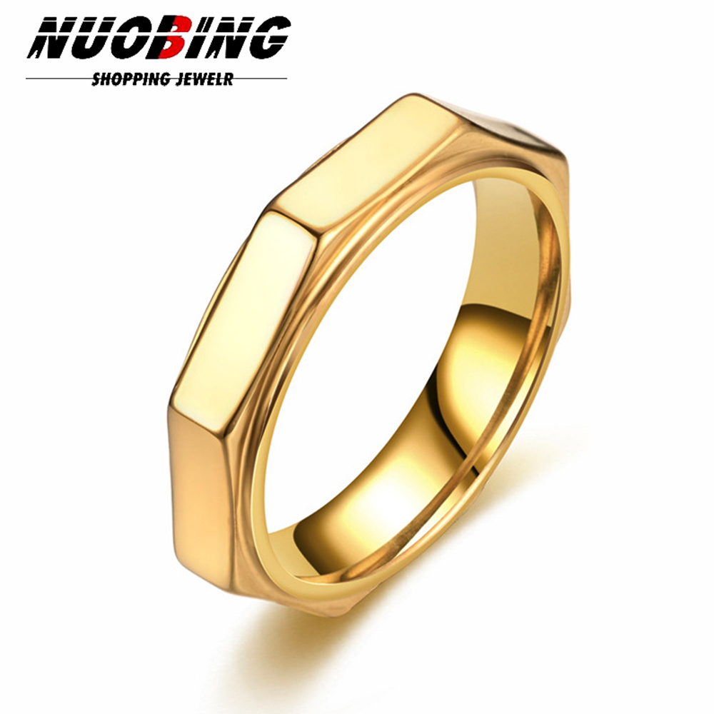 Titanium Steel Ring - 5MM 패션 육각형 티타늄 스틸 링