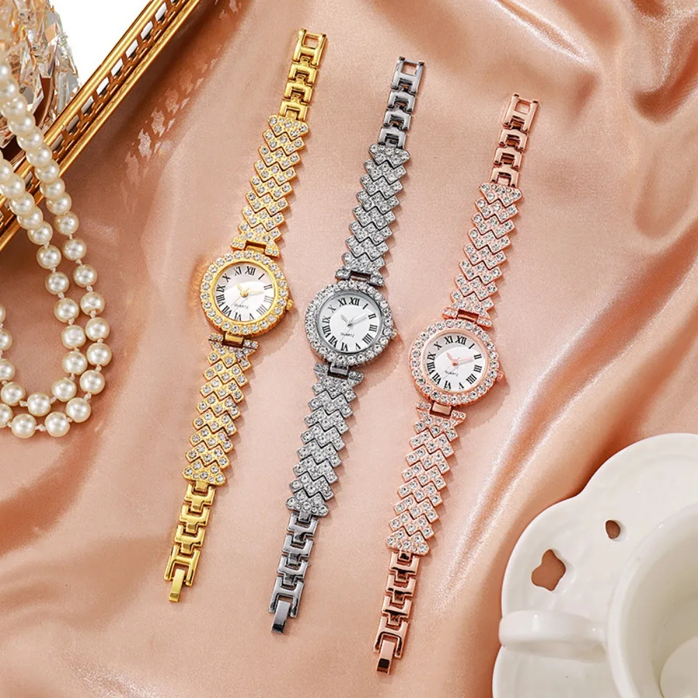 Jewelry Box Watches Bracelets - 2026 5pcs 우아한 라인스톤 여성용 시계
