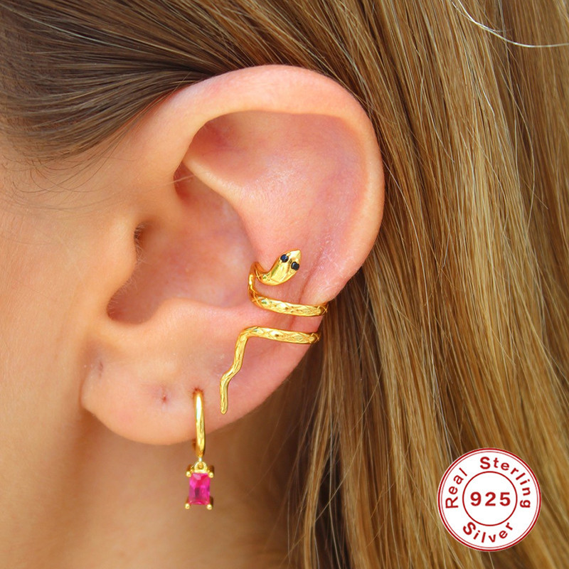 F.I.N.S 스택 크리에이티브 스네이크 925 스털링 - Ear Cuff No Piercing 리뷰 및 가격