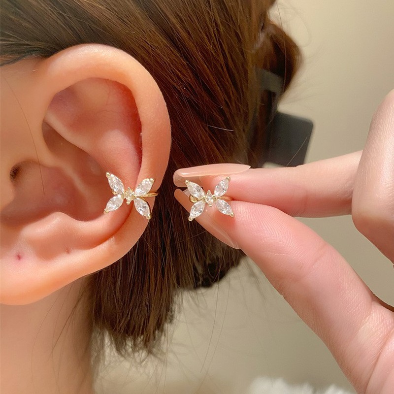 여성용 한국 크리스탈 귀찌 귀걸이, 이어커프 쥬얼리,  - Ear Cuff No Piercing 리뷰 및 가격