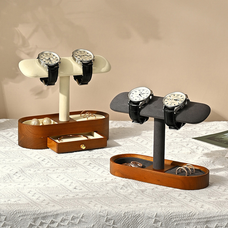 Oirlv 단단한 나무 시계 주최자 선반 T-바 시계  - Jewelry Box Watches Bracelets 리뷰 및 가격