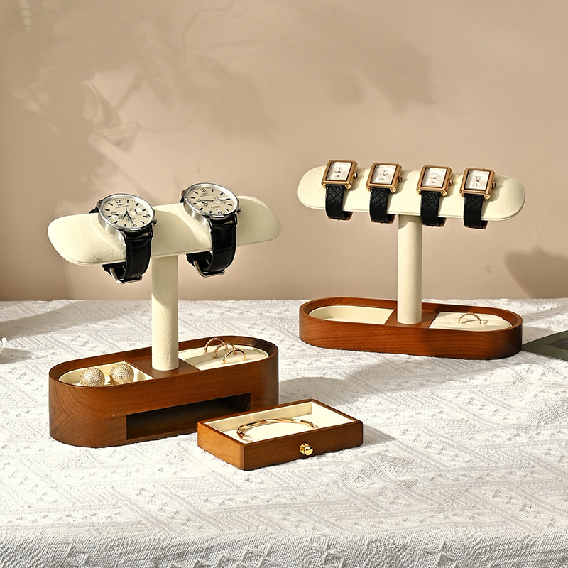 Oirlv 단단한 나무 시계 주최자 선반 T-바 시계  - Jewelry Box Watches Bracelets 리뷰 및 가격