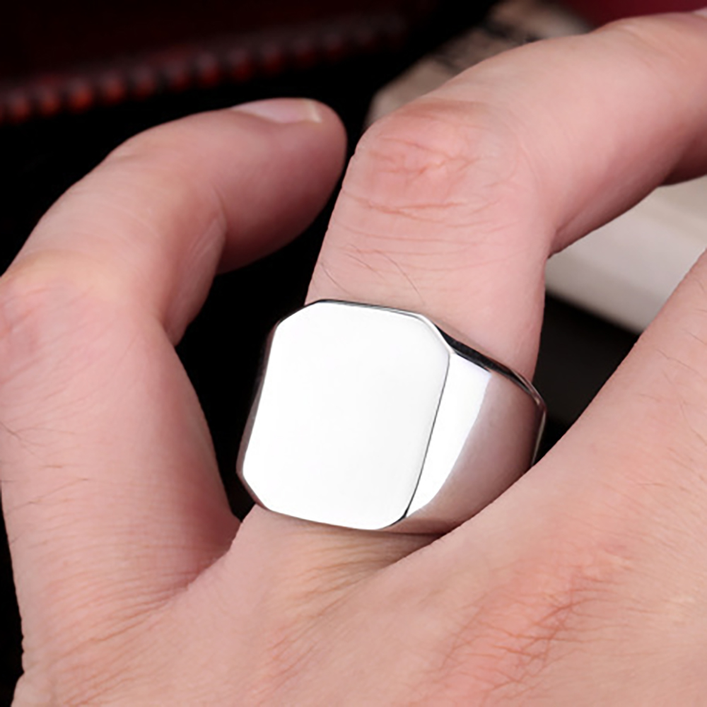 남성용 큰 너비 시그넷 반지, 티타늄 스틸 쥬얼리, 실 - Titanium Steel Ring 리뷰 및 가격