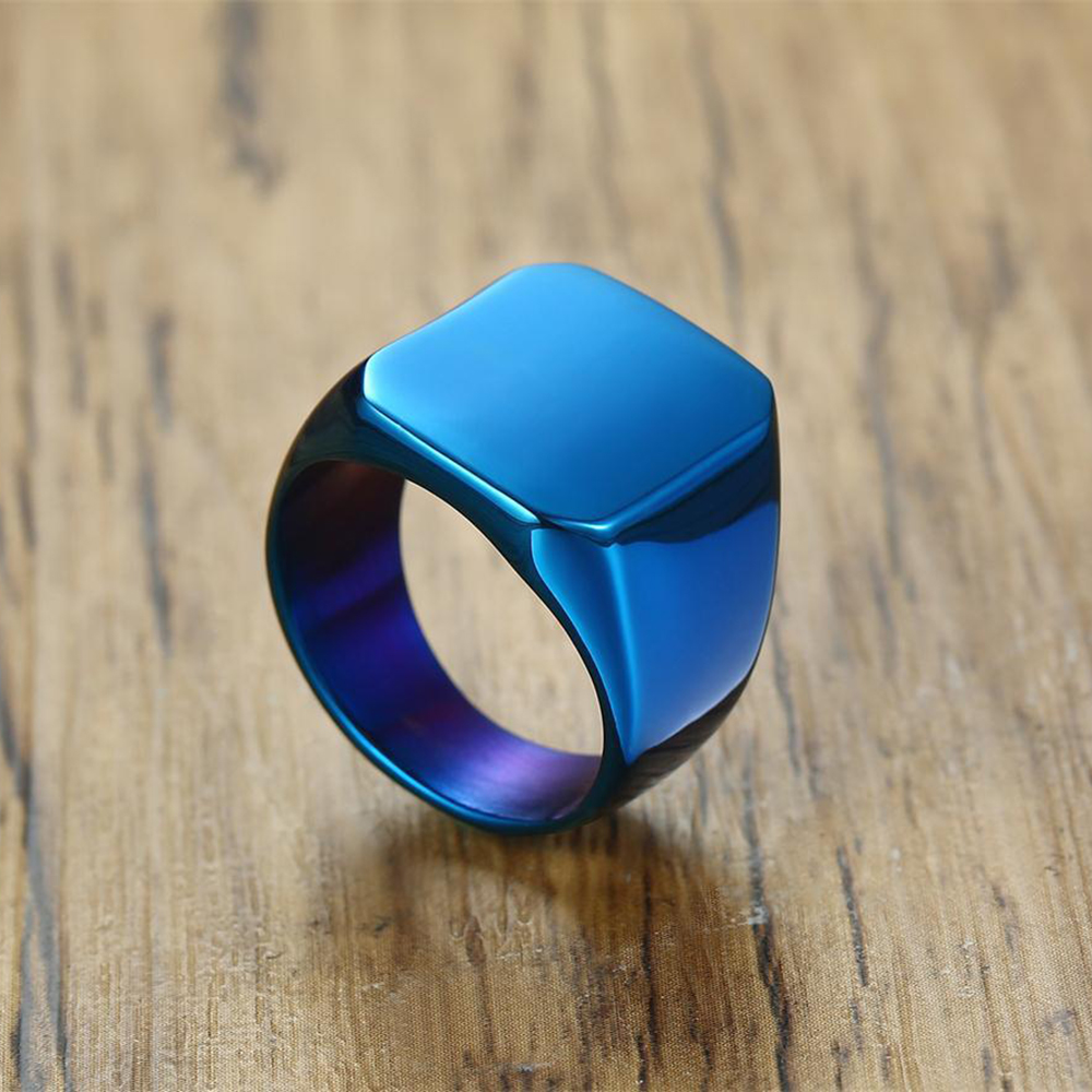 남성용 큰 너비 시그넷 반지, 티타늄 스틸 쥬얼리, 실 - Titanium Steel Ring 리뷰 및 가격