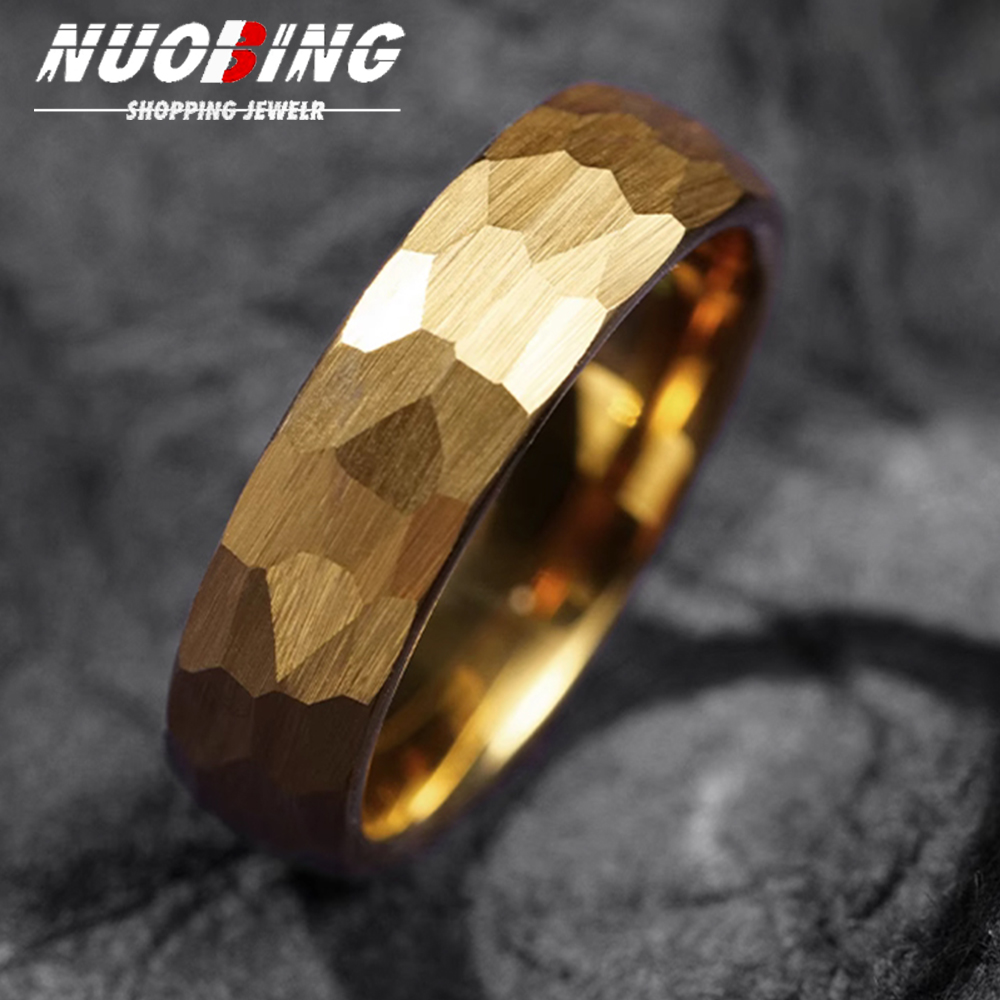 남성 여성을위한 망치로 쳐진 다각적 인 티타늄 반지 블 - Titanium Steel Ring 리뷰 및 가격