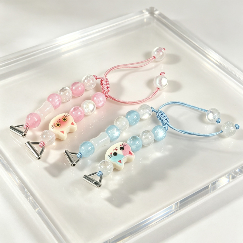 마카롱 비즈 스마트 워치 스트랩 만화 고양이 직조 밴드 - Watch Strap Replacement 리뷰 및 가격