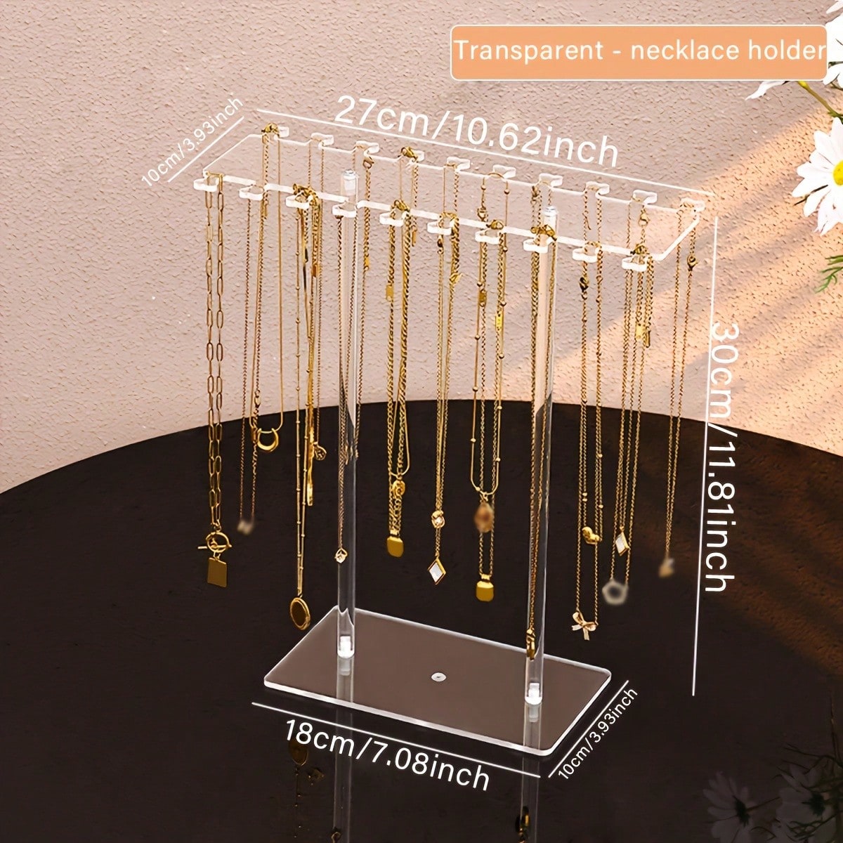 1개 프리미엄 투명 아크릴 목걸이 홀더, 여성용 화장대 - Al Ain Jewelry & Watches Exhibition 2025 리뷰 및 가격
