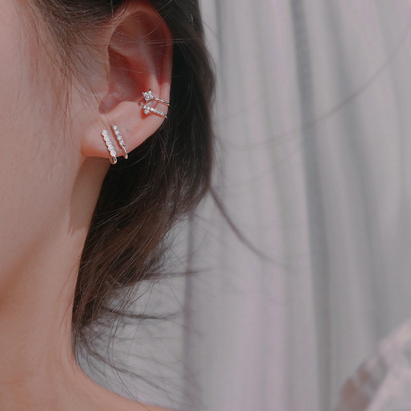 925 스털링 실버 비대칭 큐빅 지르콘 귀걸이 여성용  - Ear Cuff No Piercing 리뷰 및 가격