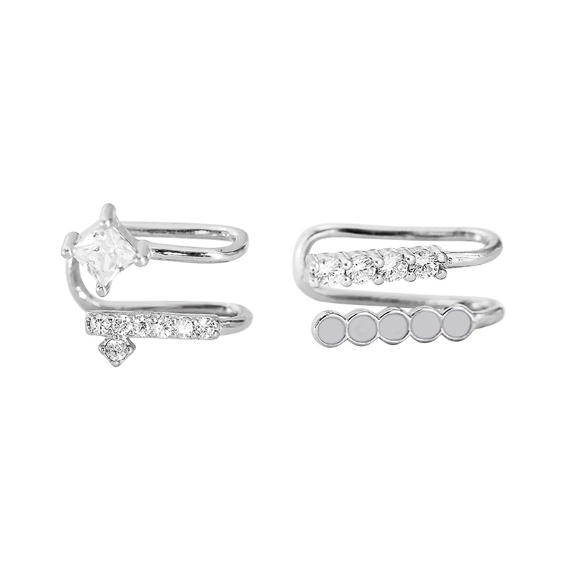 925 스털링 실버 비대칭 큐빅 지르콘 귀걸이 여성용  - Ear Cuff No Piercing 리뷰 및 가격