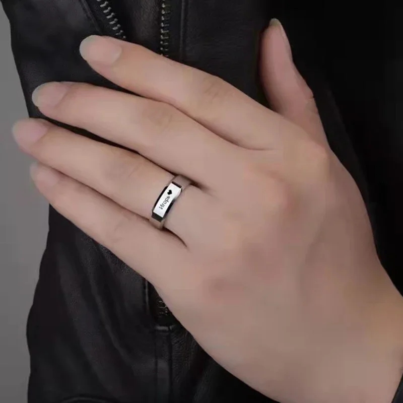 남녀공용 커스텀 반지, 당신의 이름이 새겨진 로고, 텍 - Titanium Steel Ring 리뷰 및 가격