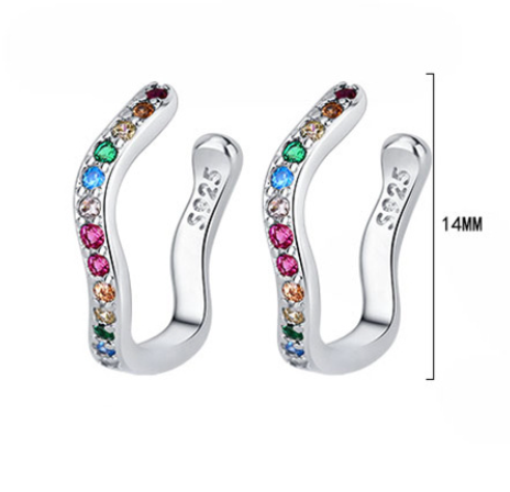 정품 925 스털링 실버 달콤하고 화려한 CZ 불규칙  - Ear Cuff No Piercing 리뷰 및 가격