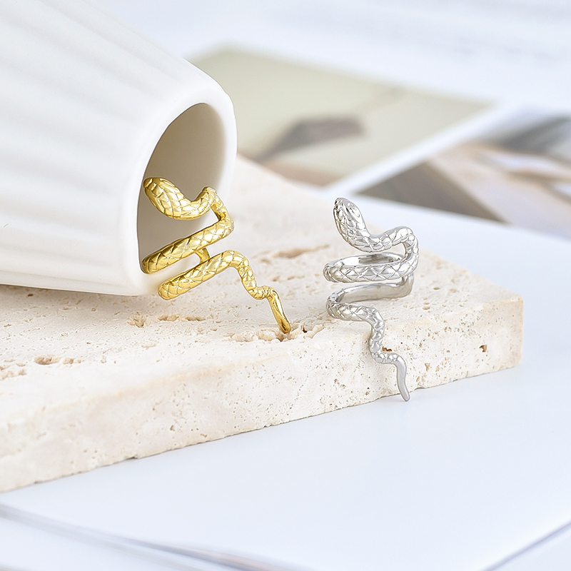 1PC 도금 24K 골드 빈티지 크리 에이 티브 뱀/잎 - Ear Cuff No Piercing 리뷰 및 가격