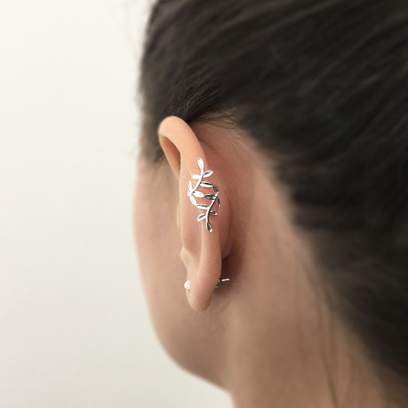 1PC 도금 24K 골드 빈티지 크리 에이 티브 뱀/잎 - Ear Cuff No Piercing 리뷰 및 가격