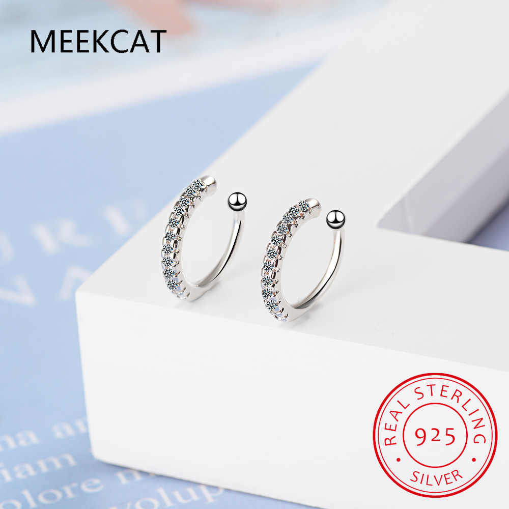 진짜 925 스털링 실버 사랑스러운 빛나는 CZ 이어커 - Ear Cuff No Piercing 리뷰 및 가격