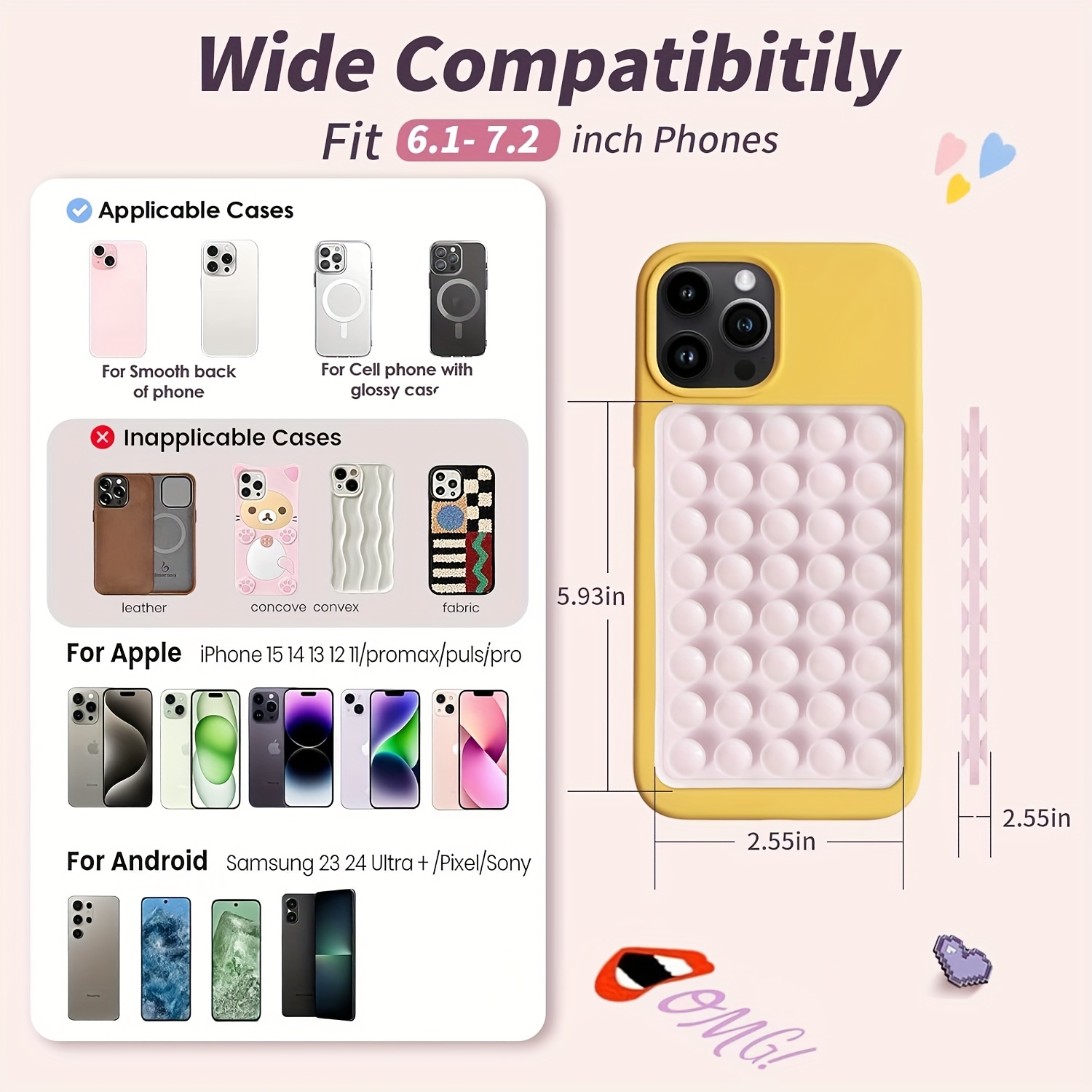 2개입 양면 실리콘 흡착식 휴대폰 거치대 (아이폰/안드 - Watches & Jewelry Repair Center Photos 리뷰 및 가격